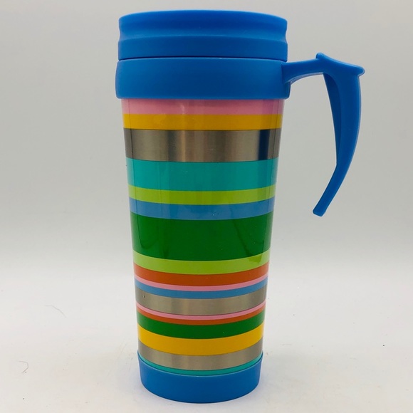 Starbucks 12 Oz Plastic Mug w Handle Multicolor - Picture 1 of 2